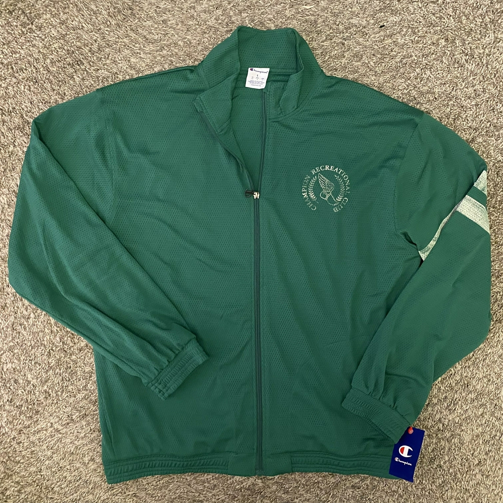Champion Men's Game Day Attack Mesh Full Zip Long Sleeve Green Jacket Size L